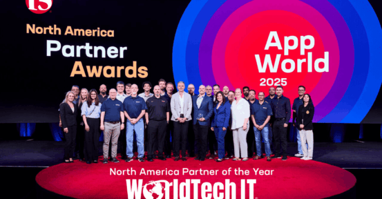 WorldTech IT team on stage at the F5 AppWorld 2025 North America Partner Awards
