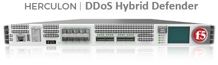 Front view of the F5 Herculon DDoS Hybrid Defender appliance