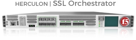 Front view of the F5 Herculon SSL Orchestrator appliance
